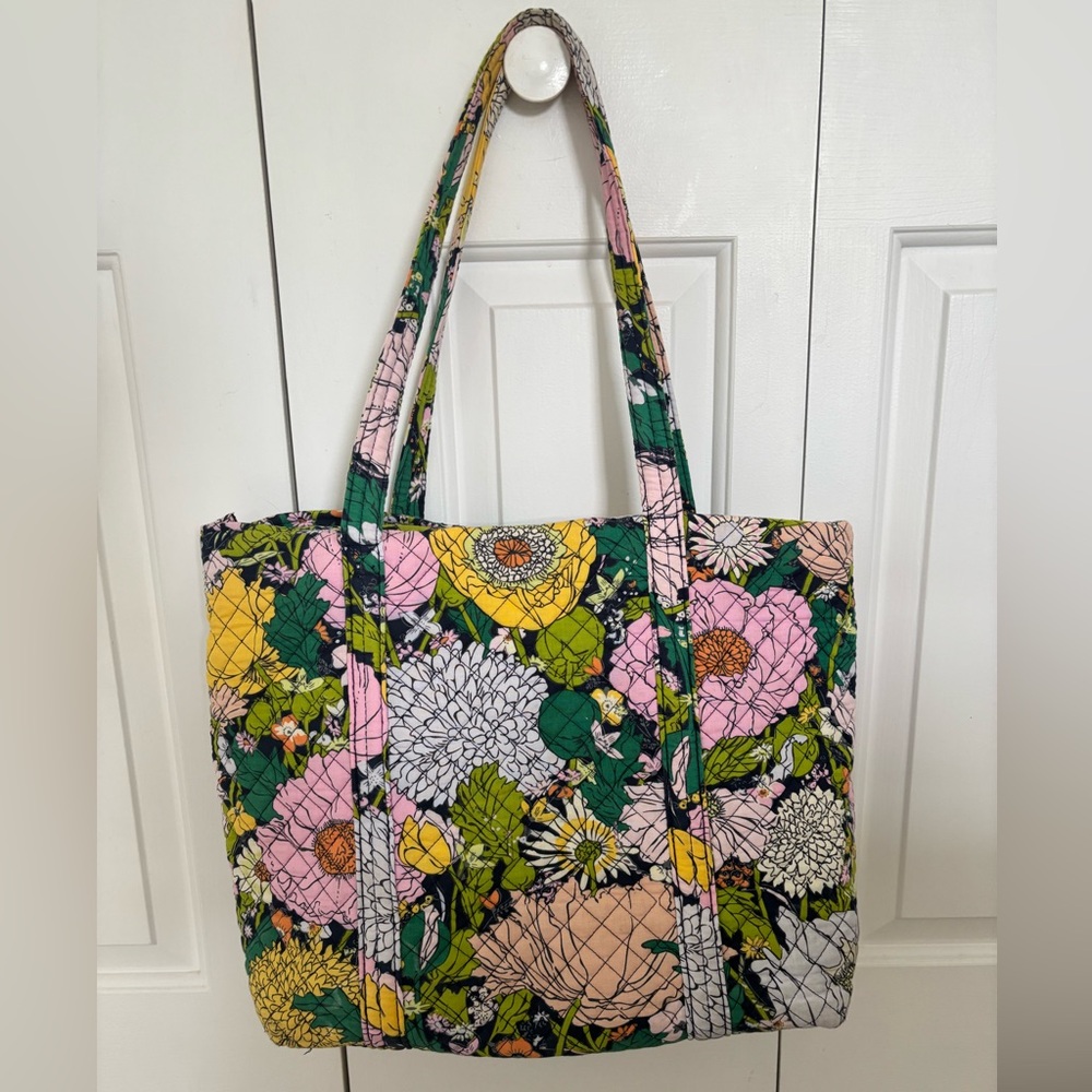 Vera Bradley Bloom Boom Tote Bag – Quilted Cotton Shoulder Tote - Picture 3 of 7
